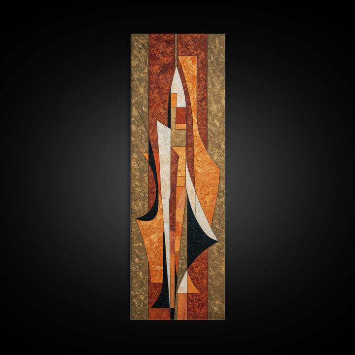 Rocket Ship in Retro Space Age Design Framed Canvas Print, Midcentury Modern Art, Fine Art Print, Living Room Decor, Retro, MMA-1x3-50