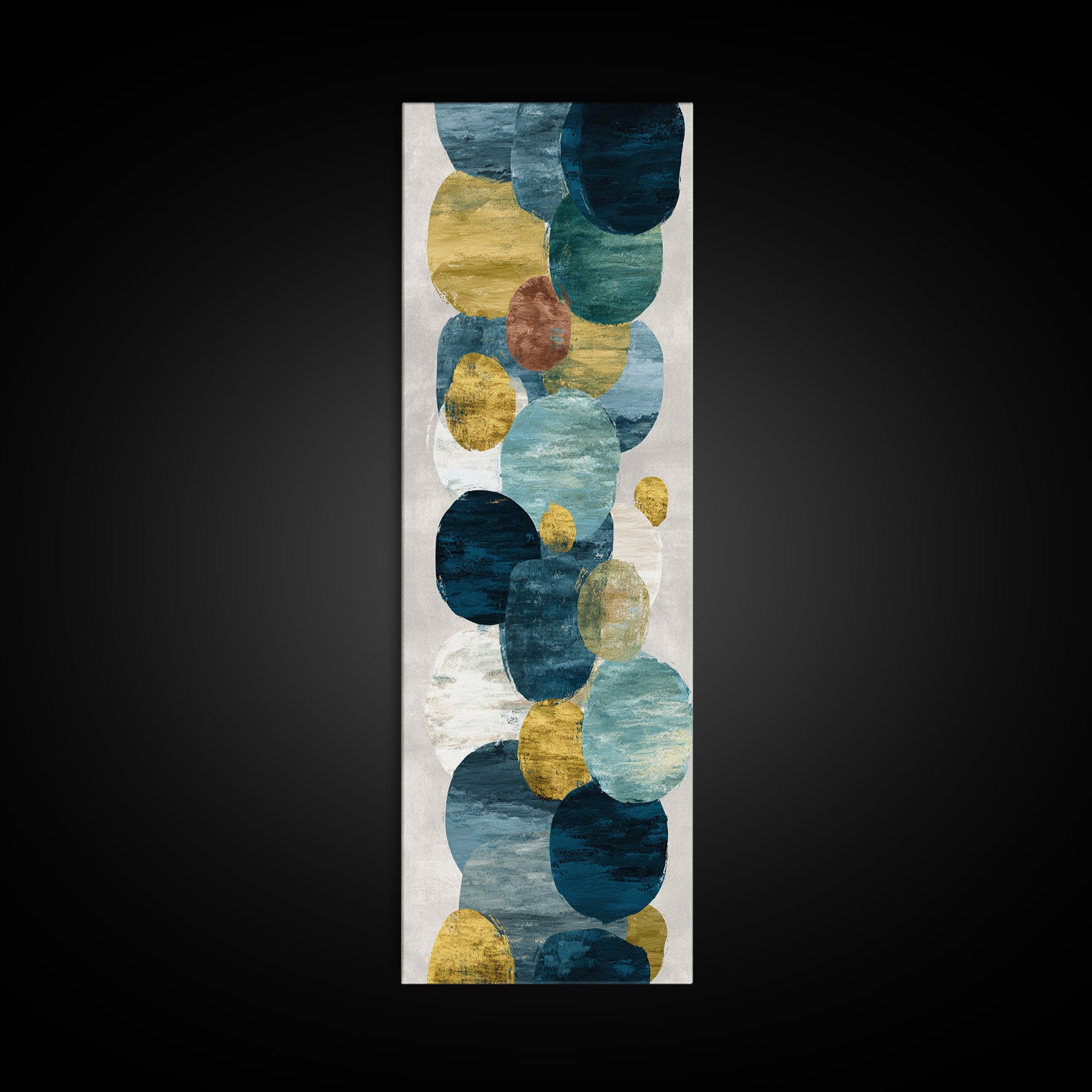 Teal Sofa Era Abstract Pattern Without Furniture Canvas Print, Midcentury Modern Art, Mid Century Modern, Living Room Decor, MMA-1x3-60