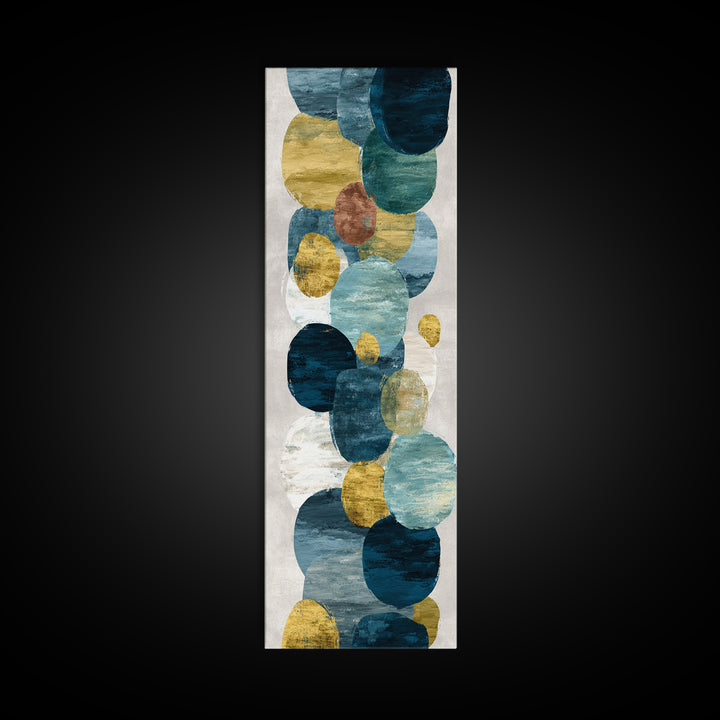 Teal Sofa Era Abstract Pattern Without Furniture Canvas Print, Midcentury Modern Art, Mid Century Modern, Living Room Decor, MMA-1x3-60