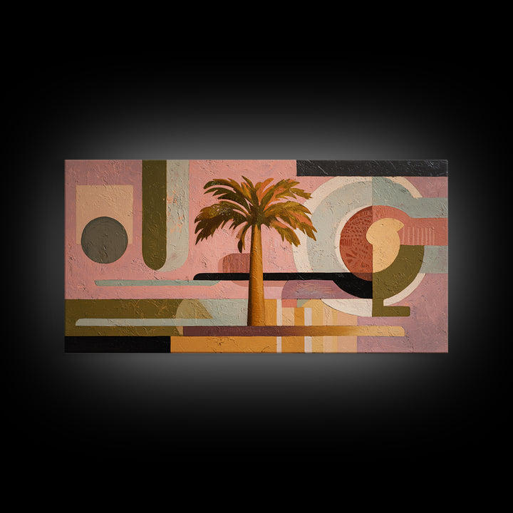 Stylized Palm Tree Canvas Print, Midcentury Modern Art, Printable Wall Art, Living Room Decor, Fine Art, Retro, Modern Wall Art, MMA-2x1-61
