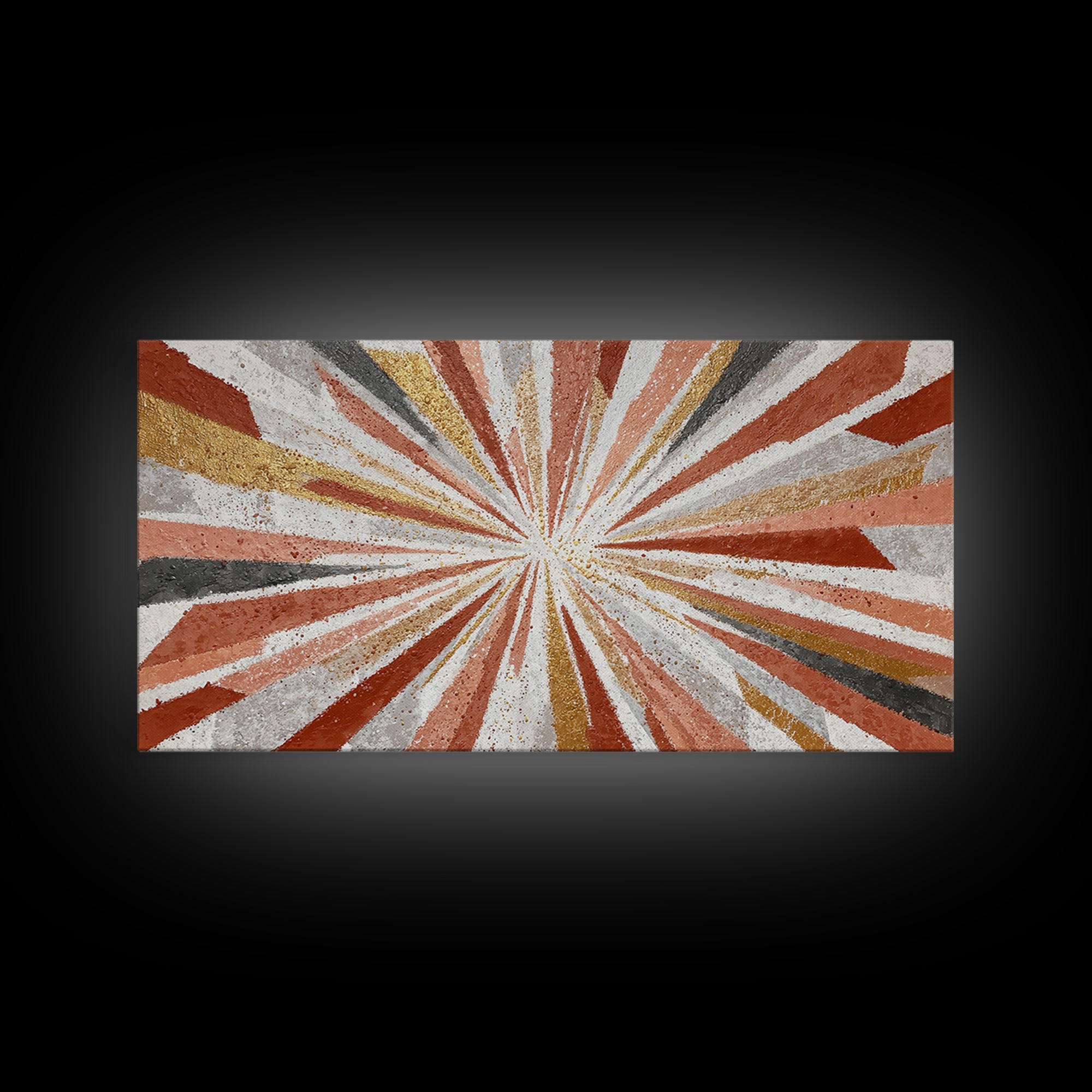 Atomic Starburst Pattern Canvas Print, Midcentury Modern Art, Art Print, Living Room Decor, Fine Art, Retro, Abstract Wall Art, MMA-2x1-94