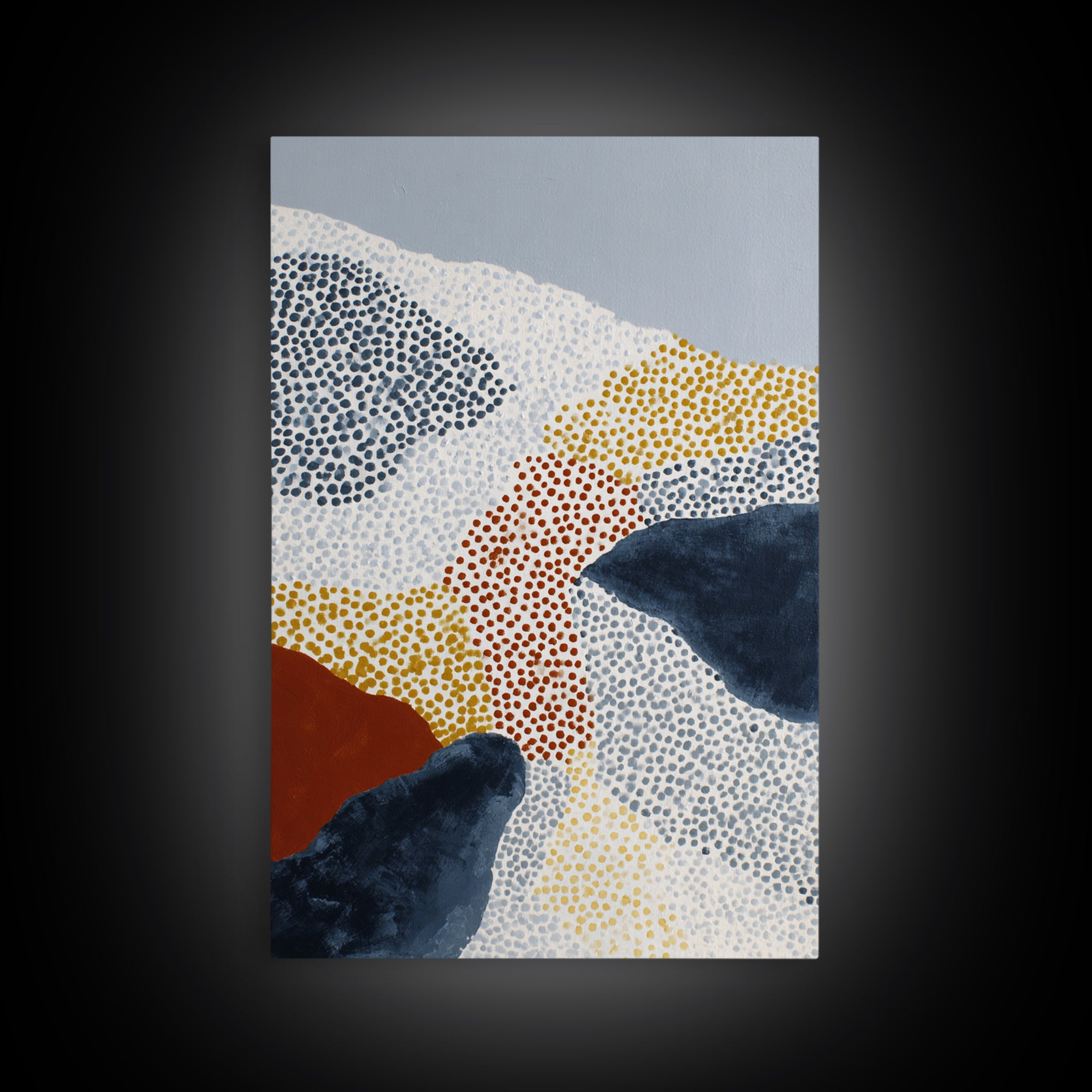 Minimal Mountain Scene Canvas Print, Midcentury Modern Art, Modern Art, Living Room Decor, Fine Art, Retro, Minimalist Decor, MMA-2x3-95