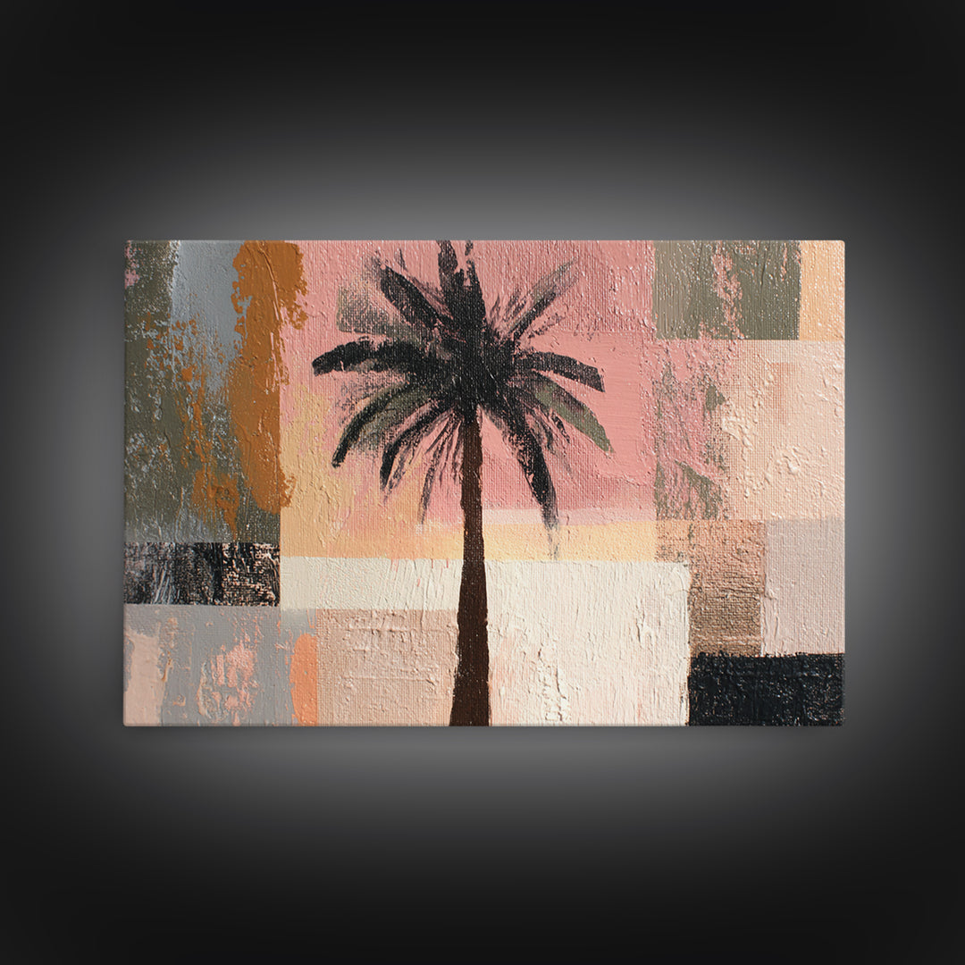 Stylized Palm Tree Canvas Print, Midcentury Modern Art, Living Room Wall Art, Living Room Decor, Fine Art, Retro, Luxury Decor, MMA-3x2-21