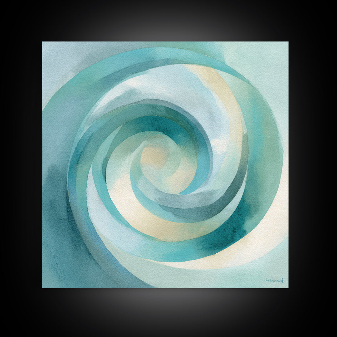 Abstract Healing Spiral Canvas Print, Medical Office Art, Printable Card, Office Decor, Abstract Art, Calm, School Nurse Art, MOA-1x1-15