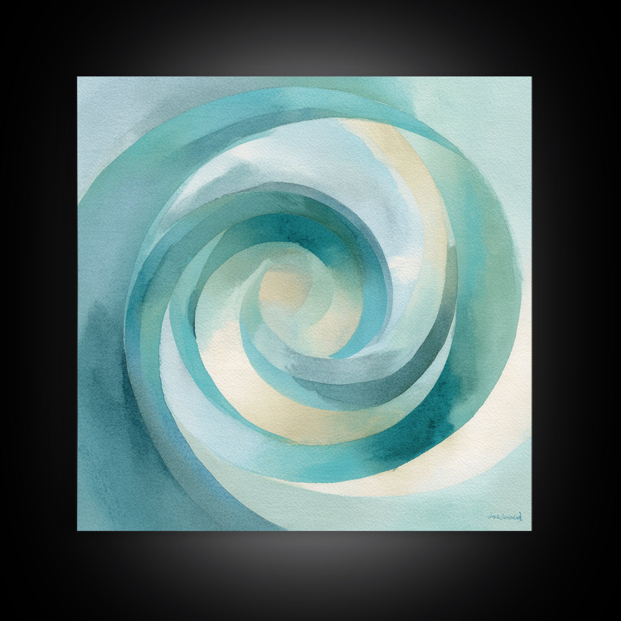 Abstract Healing Spiral Canvas Print, Medical Office Art, Printable Card, Office Decor, Abstract Art, Calm, School Nurse Art, MOA-1x1-15