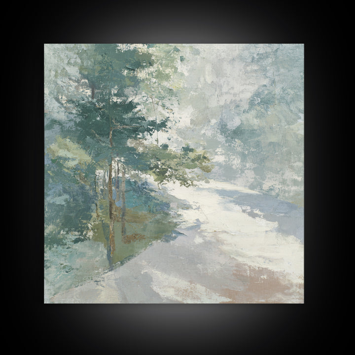 Gentle Forest Path Canvas Print, Medical Office Art, School Nurse Art, Office Decor, Fine Art, Calm, Luxury Decor, Art Print, MOA-1x1-17