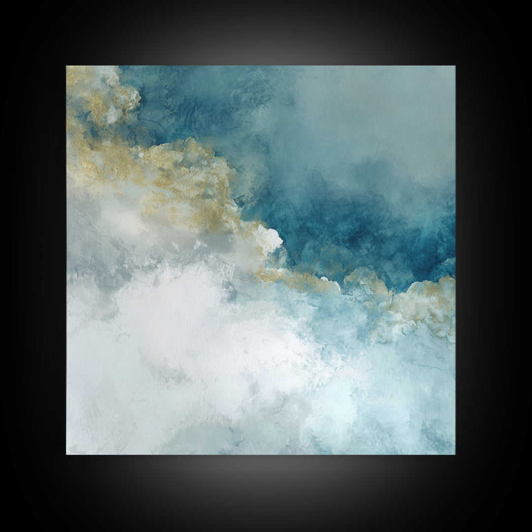 Subtle Marble Texture Canvas Print, Medical Office Art, Medical Art, Office Decor, Watercolor Art, Calm, Biology Art, MOA-1x1-19