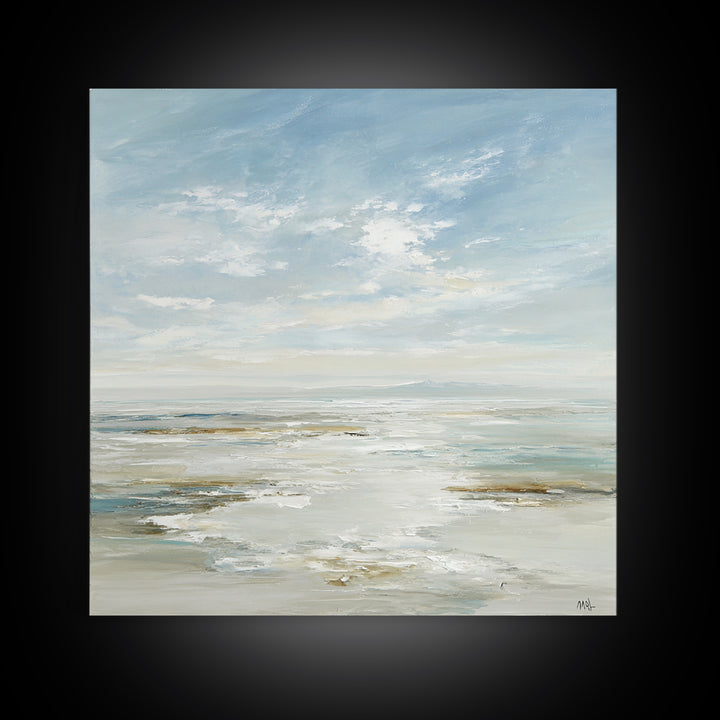 Peaceful Ocean Horizon Framed Canvas Print, Medical Office Art, Printable Art, Office Decor, Fine Art, Calm, Medical Wall Art, MOA-1x1-28