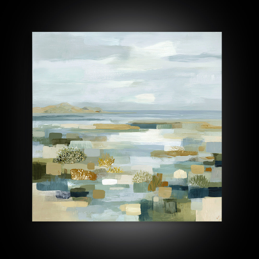 Clean Geometric Composition Framed Canvas Print, Medical Office Art, Biology Art, Office Decor, Abstract Art, Calm, Art Print, MOA-1x1-34