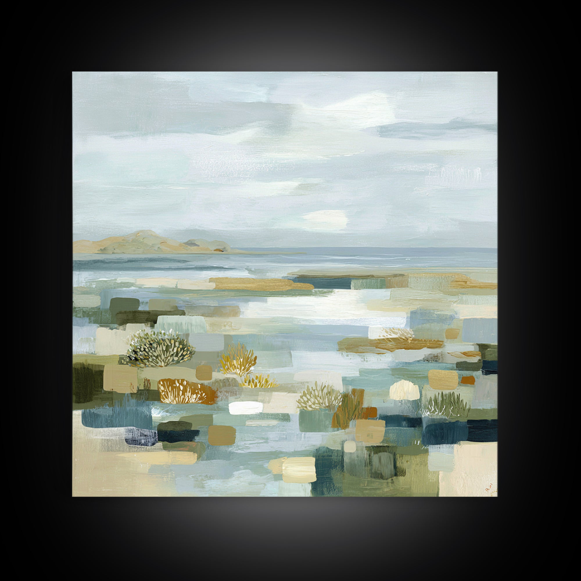 Clean Geometric Composition Framed Canvas Print, Medical Office Art, Biology Art, Office Decor, Abstract Art, Calm, Art Print, MOA-1x1-34