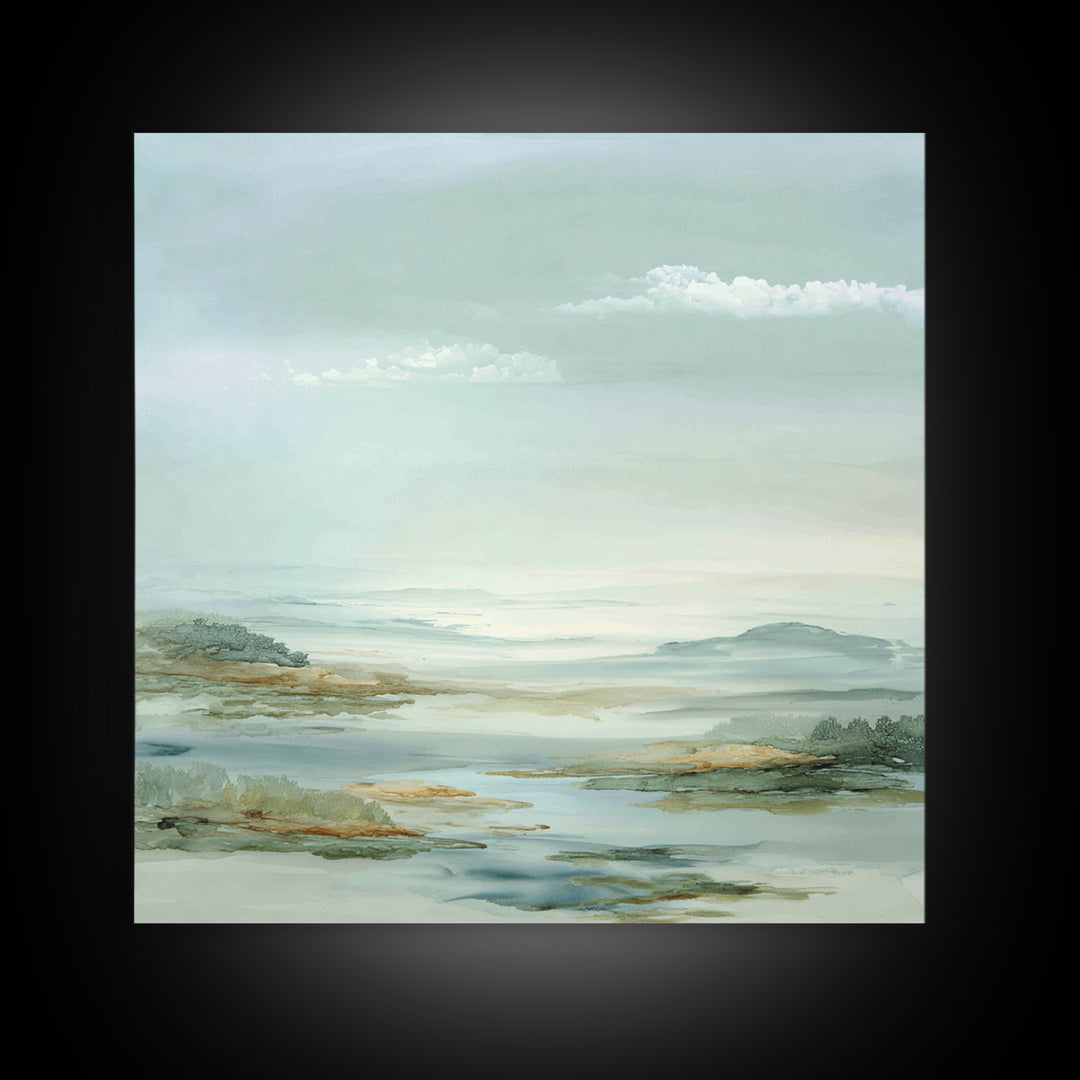 Large Neutral Landscape Framed Canvas Print, Medical Office Art, Art Print, Office Decor, Fine Art, Calm, Printable Art, MOA-1x1-40