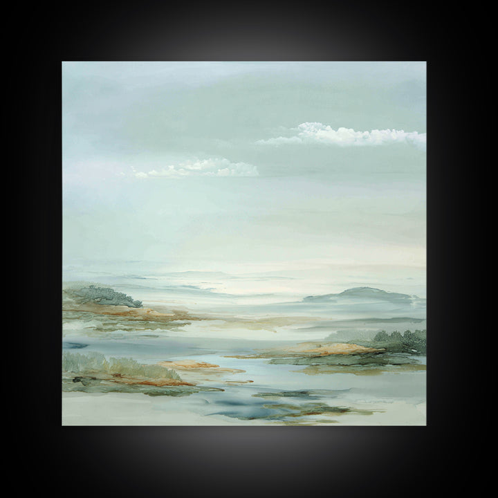 Large Neutral Landscape Framed Canvas Print, Medical Office Art, Art Print, Office Decor, Fine Art, Calm, Printable Art, MOA-1x1-40