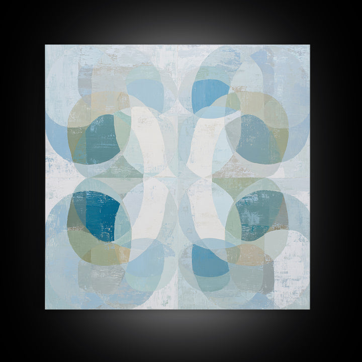 Calming Blue Abstract Canvas Print, Medical Office Art, Modern Decor, Office Decor, Abstract Art, Calm, Home Decor, Wall Decor, MOA-1x1-49