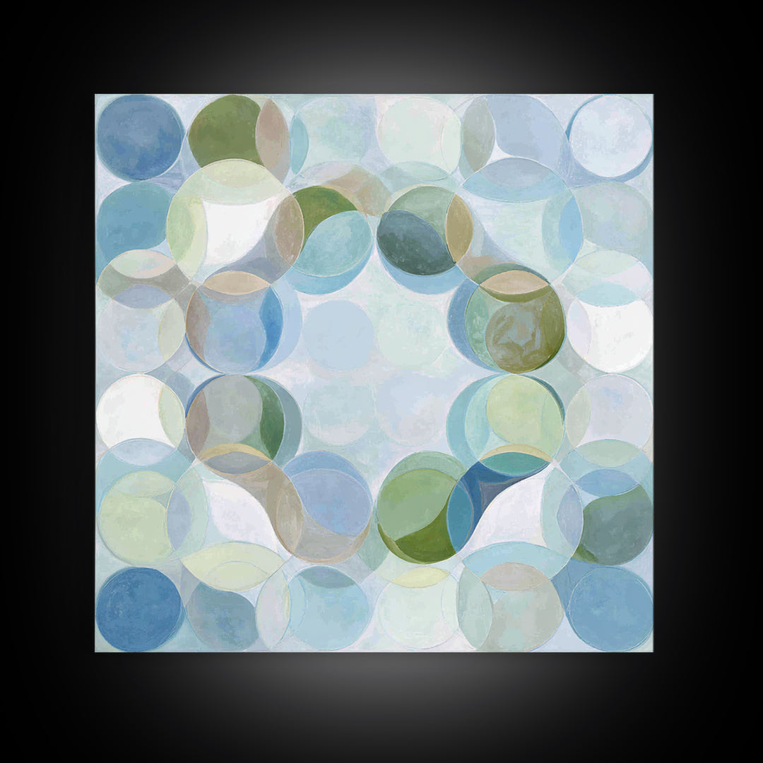 Abstract Cells and Circles as Soothing Pattern Canvas Print, Medical Office Art, Science Art, Office Decor, Abstract Art, Calm, MOA-1x1-5
