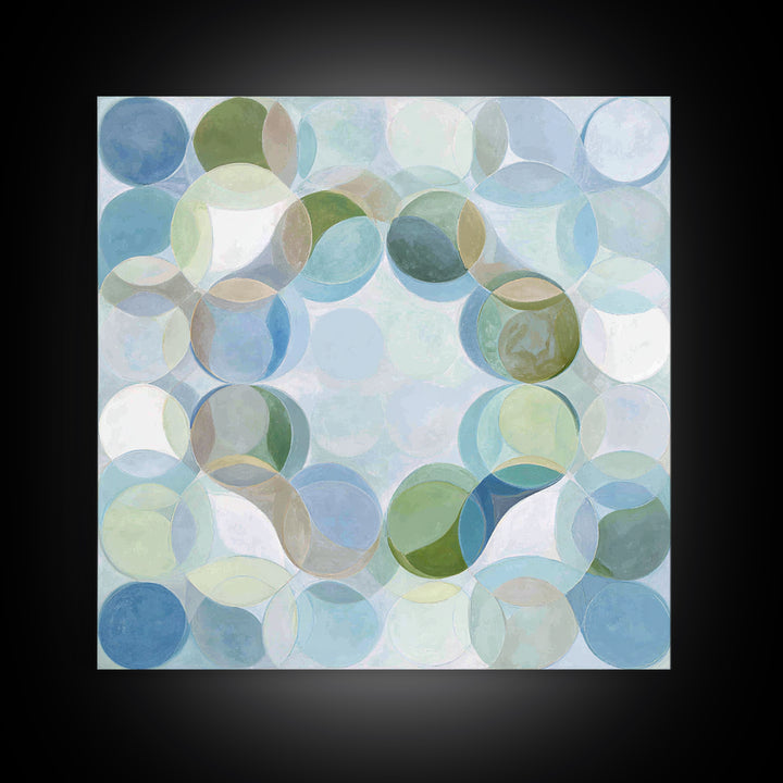 Abstract Cells and Circles as Soothing Pattern Canvas Print, Medical Office Art, Science Art, Office Decor, Abstract Art, Calm, MOA-1x1-5