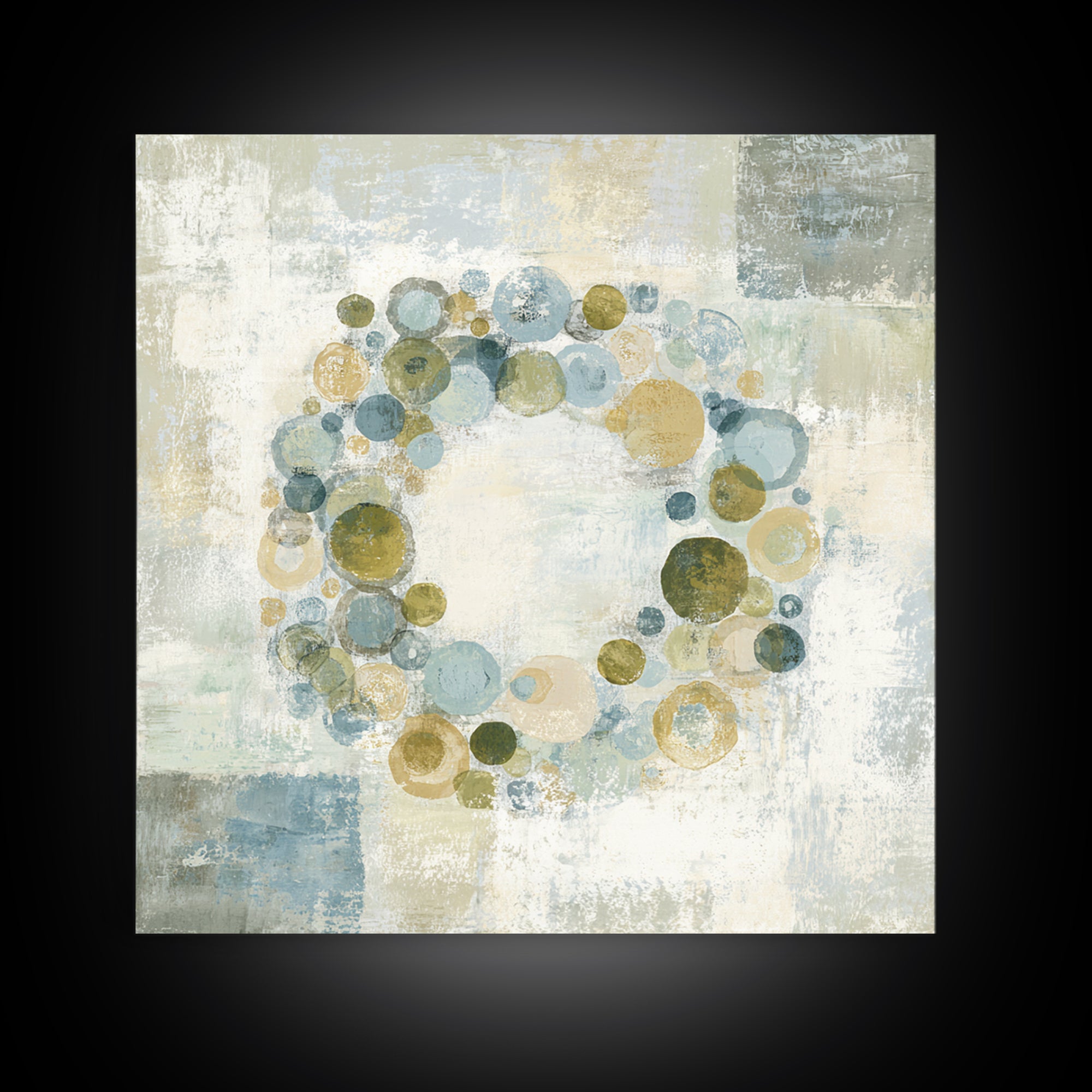 Abstract Cells and Circles as Soothing Pattern Framed Canvas Print, Medical Office Art, Fine Art Print, Office Decor, MOA-1x1-53