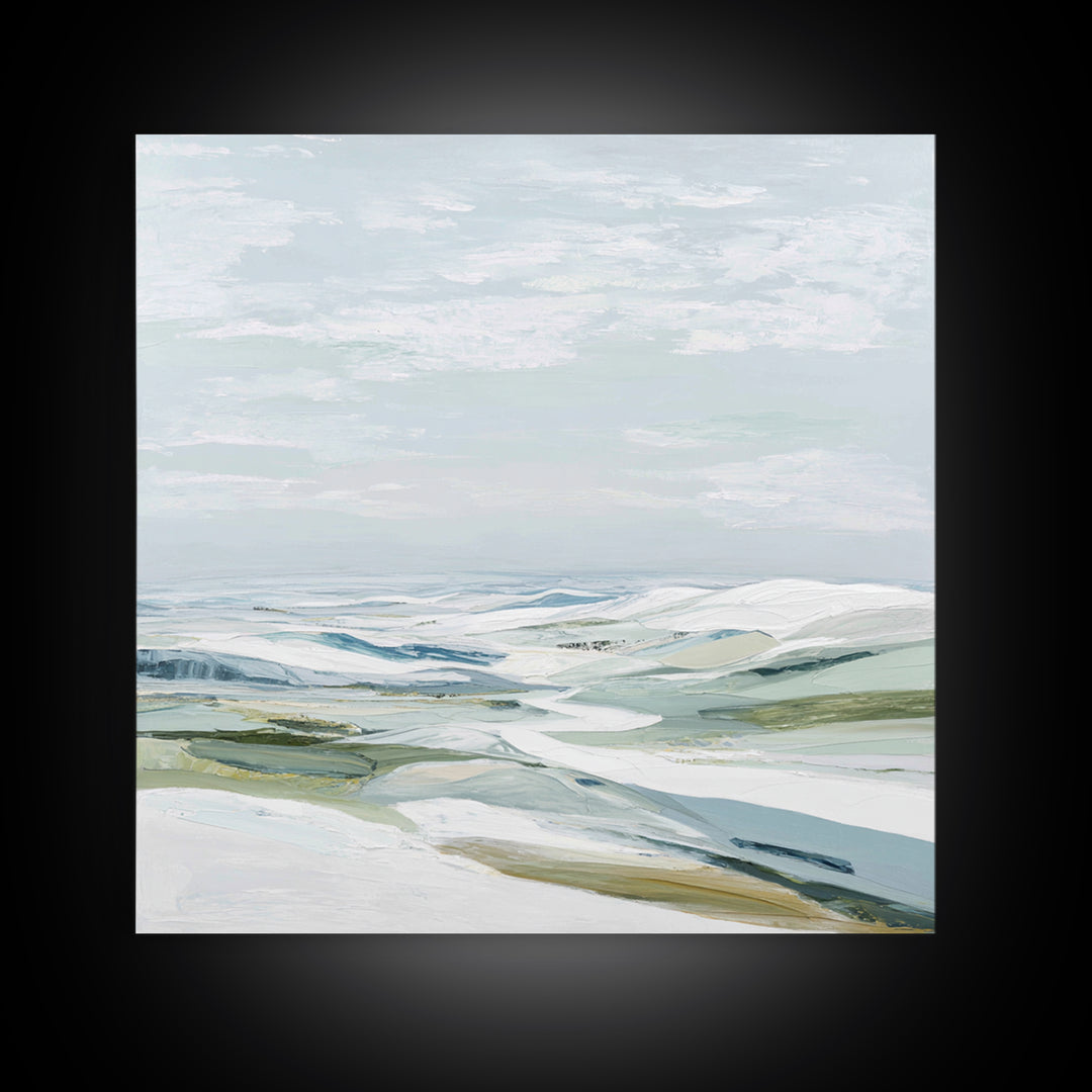 Large Neutral Landscape Framed Canvas Print, Medical Office Art, Brain Poster, Office Decor, Fine Art, Calm, Medical School, MOA-1x1-64