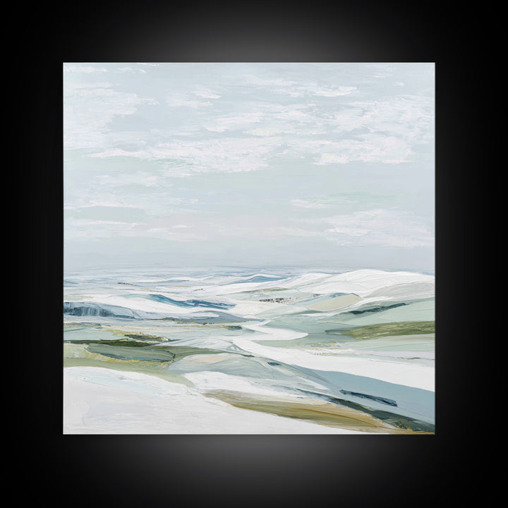 Large Neutral Landscape Framed Canvas Print, Medical Office Art, Brain Poster, Office Decor, Fine Art, Calm, Medical School, MOA-1x1-64