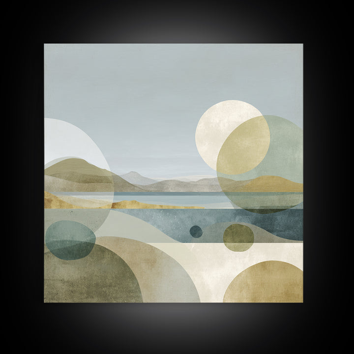 Clean Geometric Composition Canvas Print, Medical Office Art, Neutral Decor, Office Decor, Fine Art, Calm, Wall Art, Home Decor, MOA-1x1-82