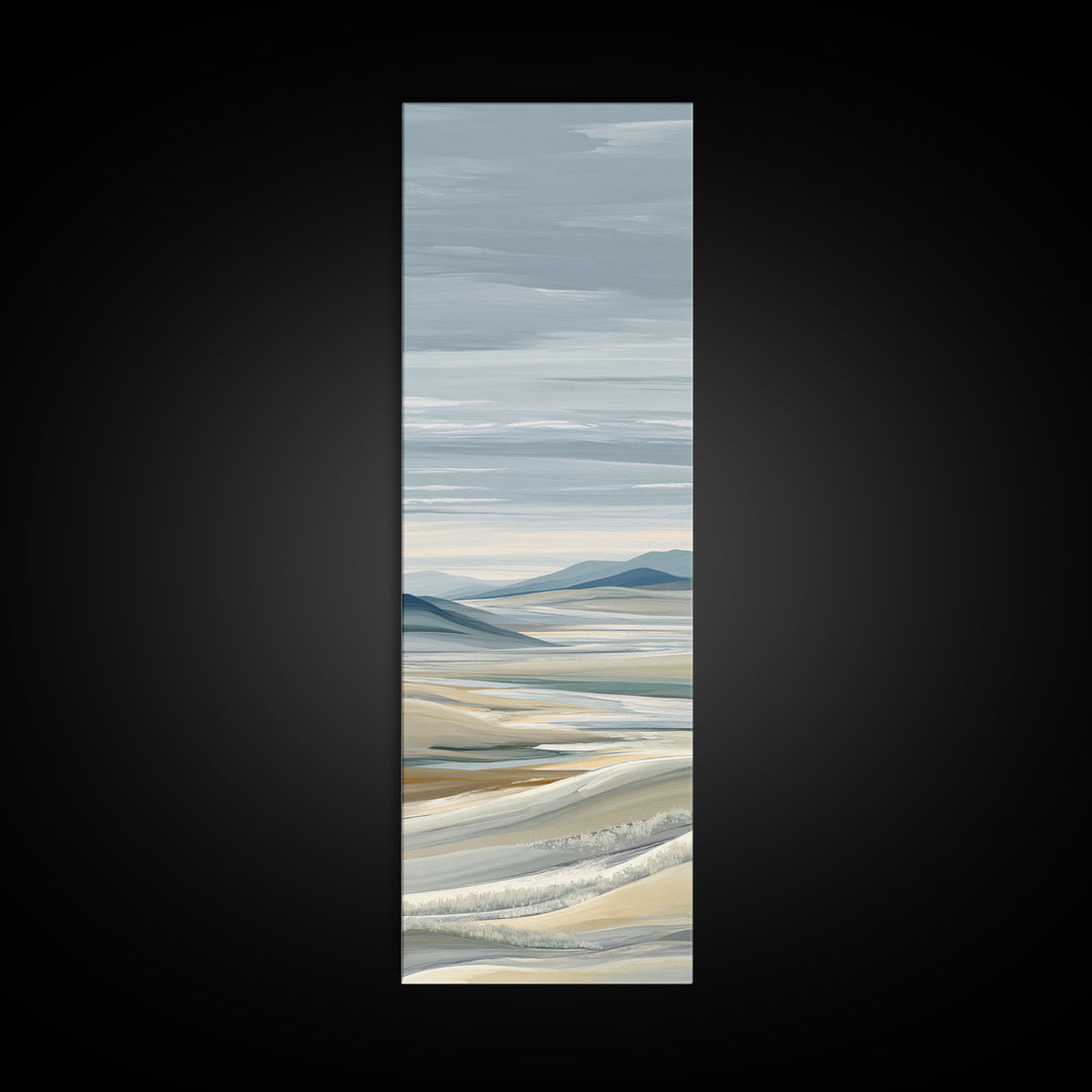 Large Neutral Landscape Canvas Print, Medical Office Art, Healthcare Wall Art, Office Decor, Oil Painting, Calm, Gallery Decor, MOA-1x3-100