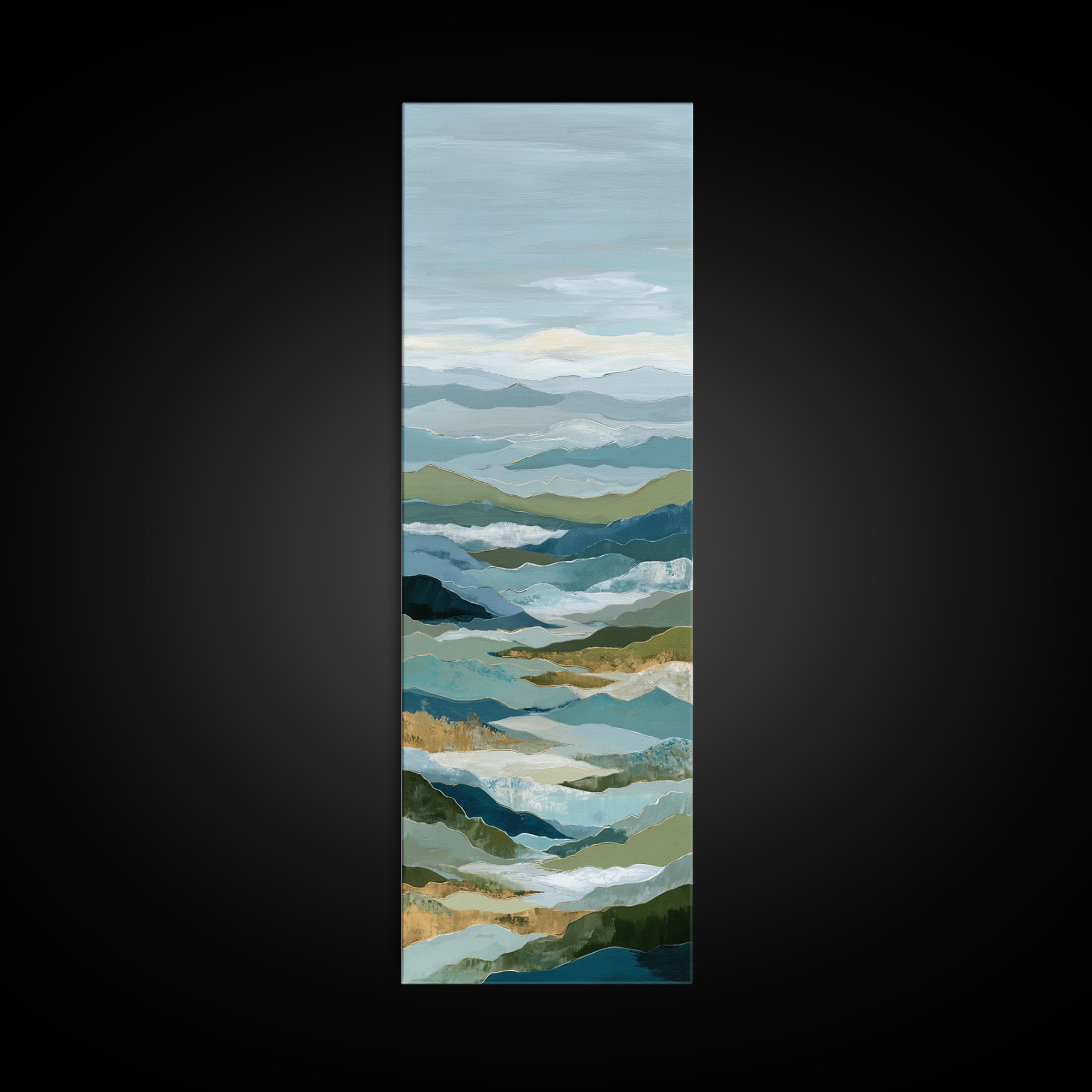 Soft Mountain Landscape Canvas Print, Medical Office Art, Biology Art, Office Decor, Fine Art, Calm, Art Print, Room Decor, MOA-1x3-14