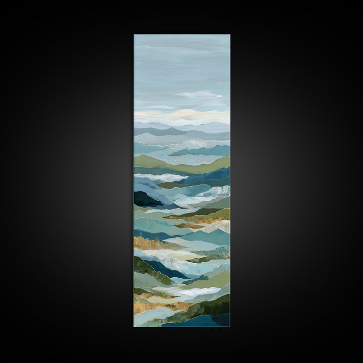 Soft Mountain Landscape Canvas Print, Medical Office Art, Biology Art, Office Decor, Fine Art, Calm, Art Print, Room Decor, MOA-1x3-14