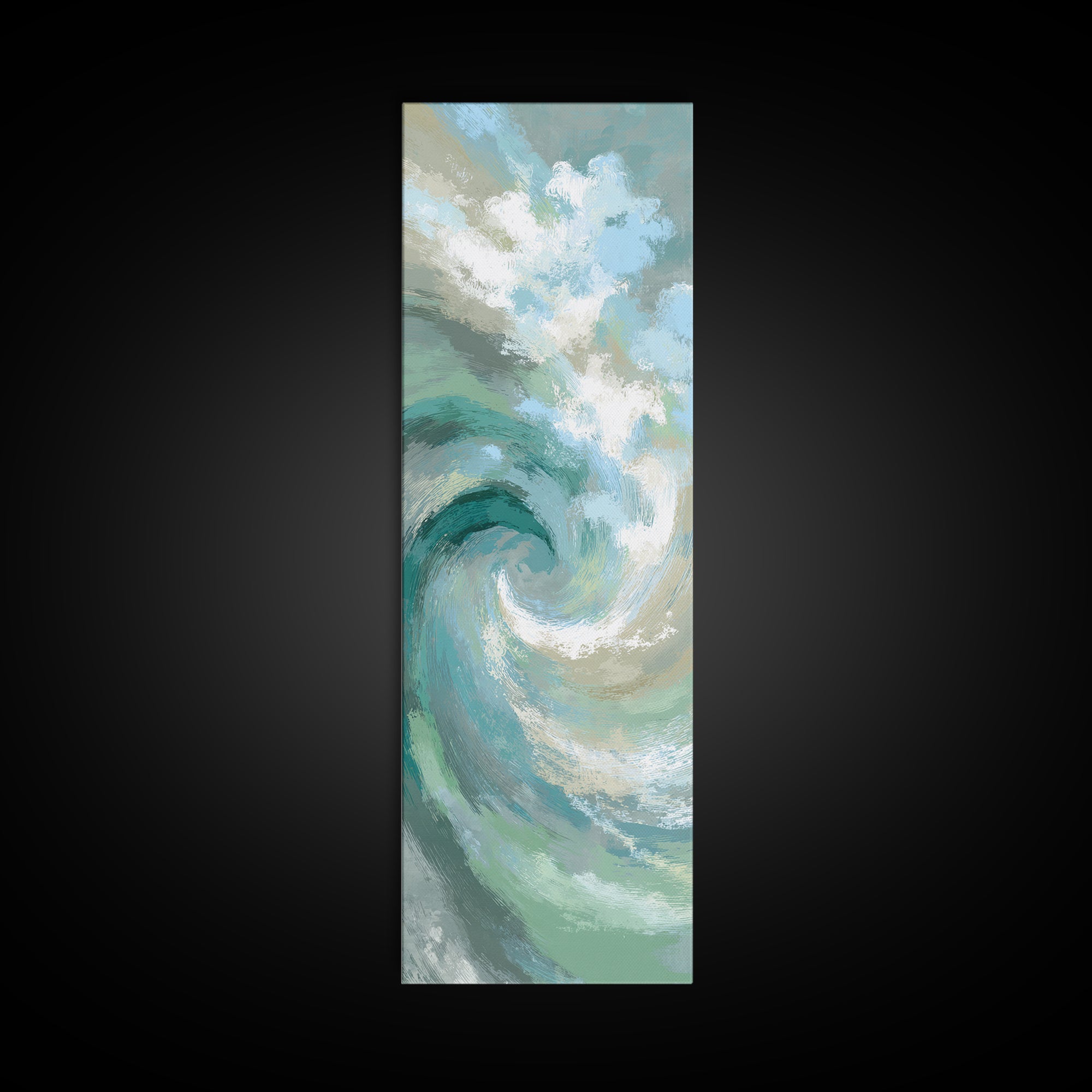 Abstract Healing Spiral Framed Canvas Print, Medical Office Art, Minimalist Decor, Office Decor, Abstract Art, Calm, MOA-1x3-3