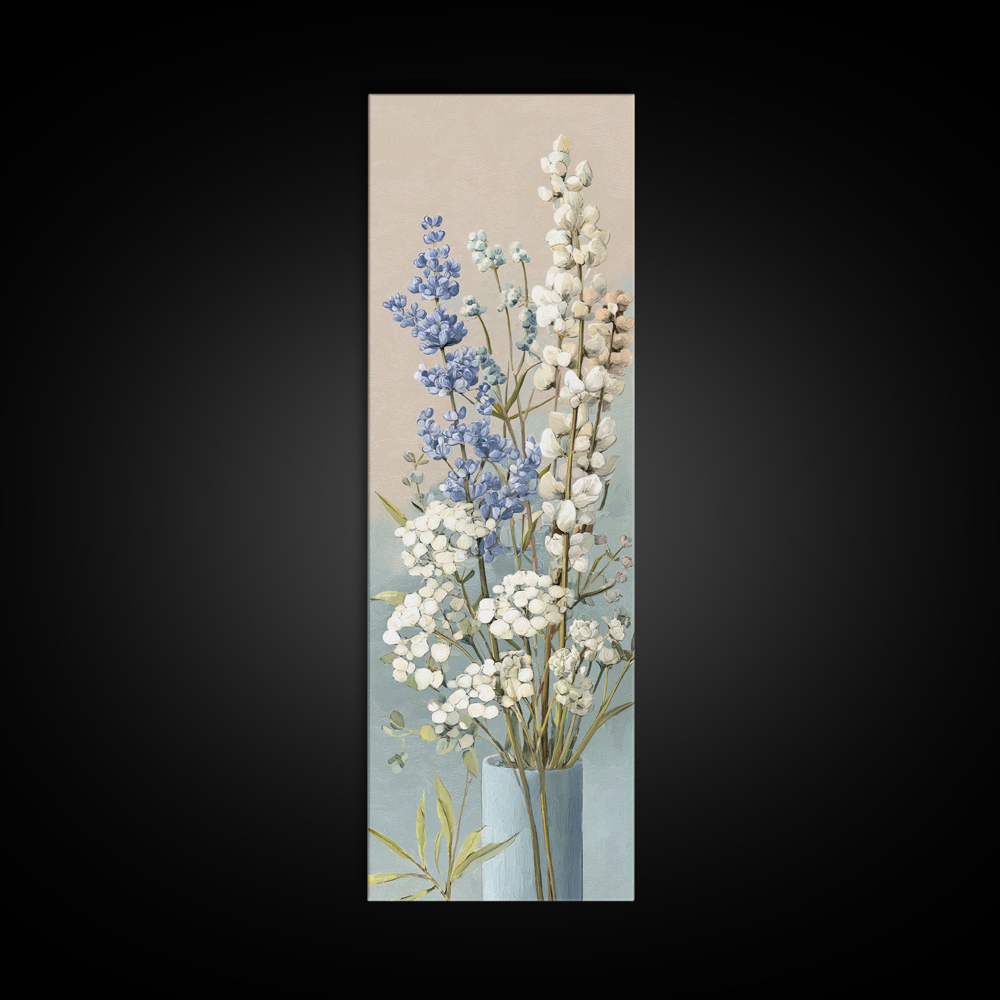 Lavender Botanical Still Life Canvas Print, Medical Office Art, Dental Office Decor, Office Decor, Oil Painting, Calm, MOA-1x3-33