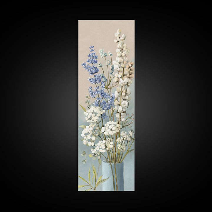 Lavender Botanical Still Life Canvas Print, Medical Office Art, Dental Office Decor, Office Decor, Oil Painting, Calm, MOA-1x3-33