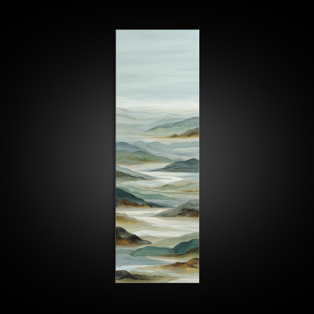 Large Neutral Landscape Framed Canvas Print, Medical Office Art, Fine Art Print, Office Decor, Oil Painting, Calm, Wall Decor, MOA-1x3-4
