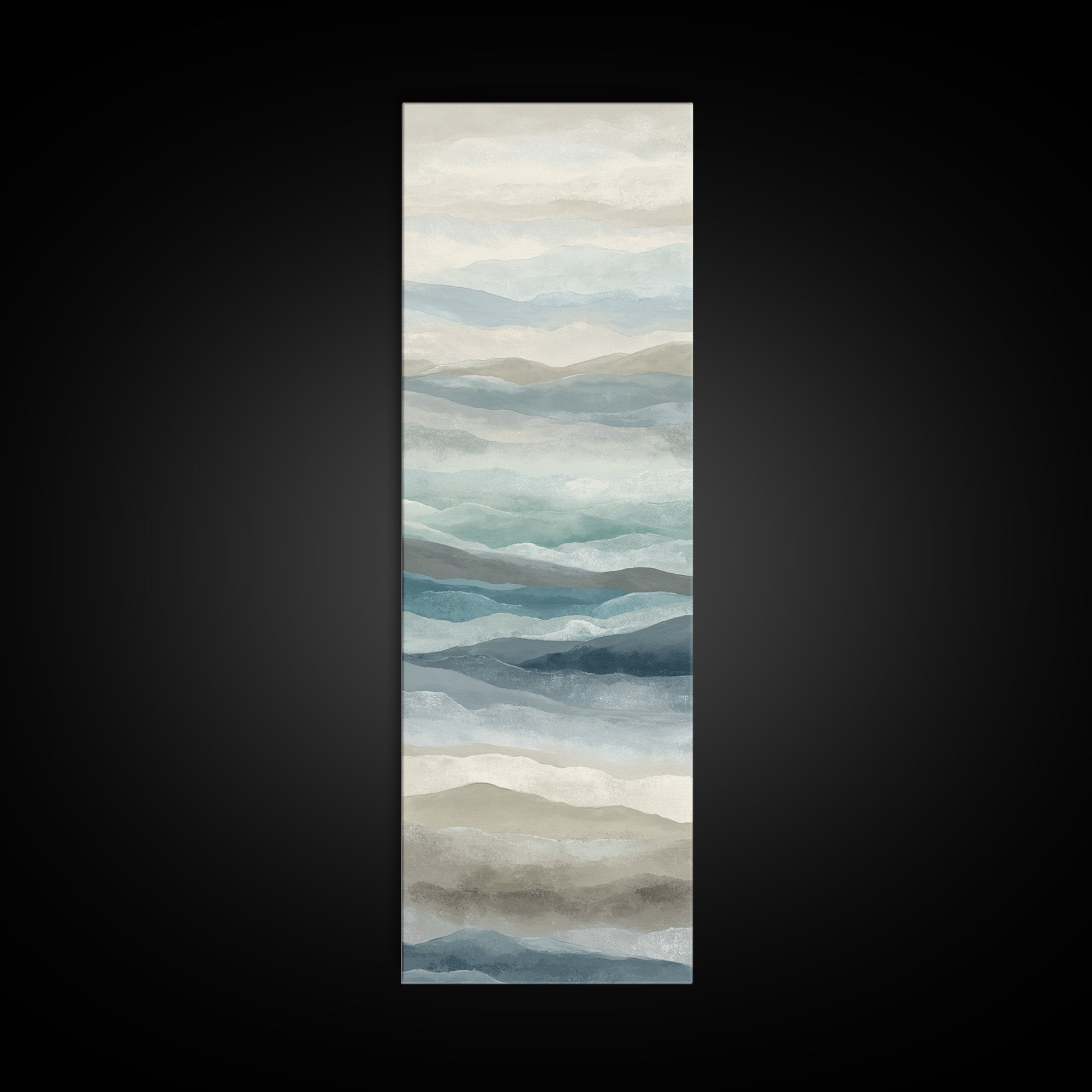 Peaceful Ocean Horizon Canvas Print, Medical Office Art, Printable Wall Art, Office Decor, Oil Painting, Calm, Anatomy Wall Art, MOA-1x3-40