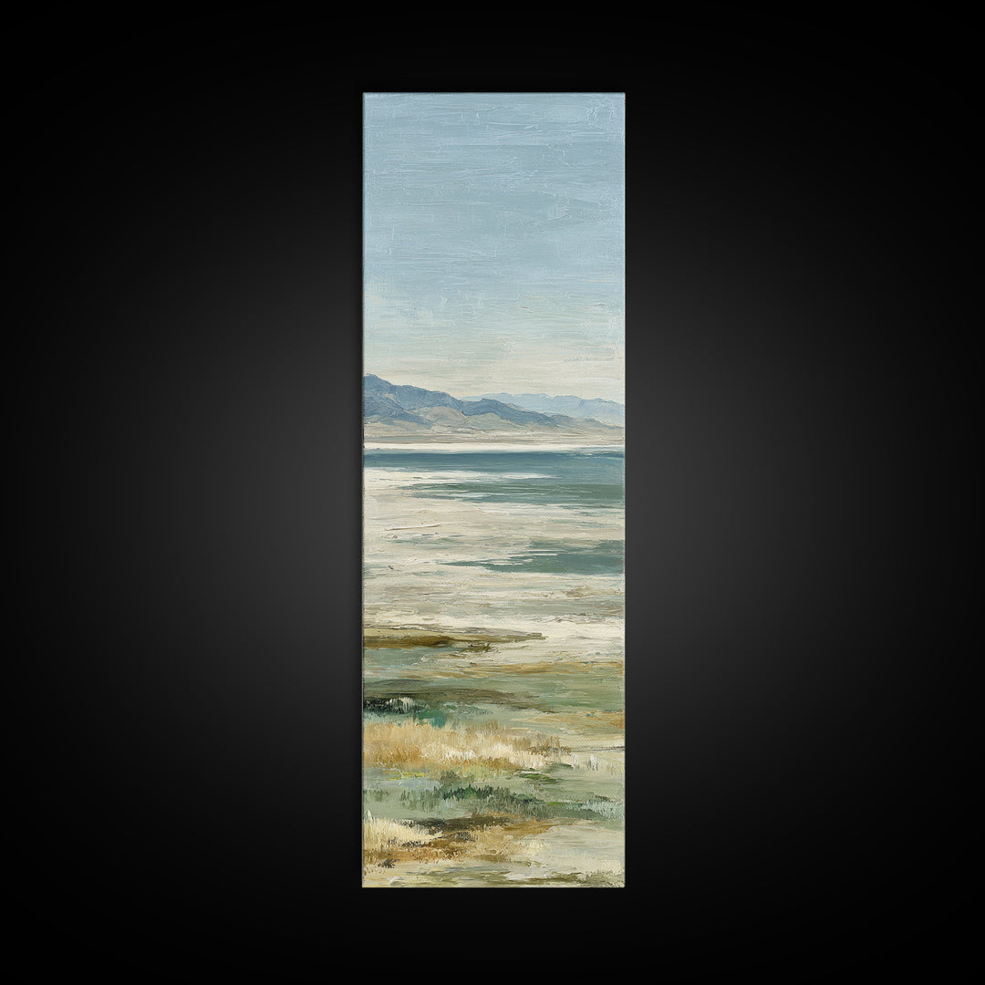 Large Neutral Landscape Framed Canvas Print, Medical Office Art, Home Decor, Office Decor, Fine Art, Calm, Medical Art, MOA-1x3-52