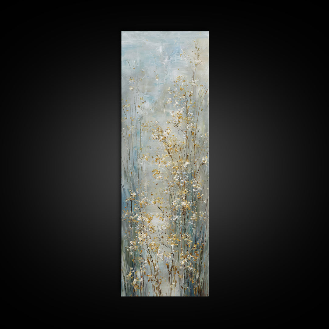 Sunlit Meadow with Wildflowers and Calm Mood Canvas Print, Medical Office Art, Animal Art, Office Decor, Fine Art, Calm, MOA-1x3-72