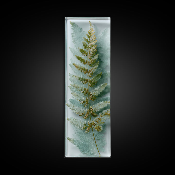 Minimal Green Fern Specimen Framed Canvas Print, Medical Office Art, Anatomy Wall Art, Office Decor, Calm, Neuroscience Art, MOA-1x3-92