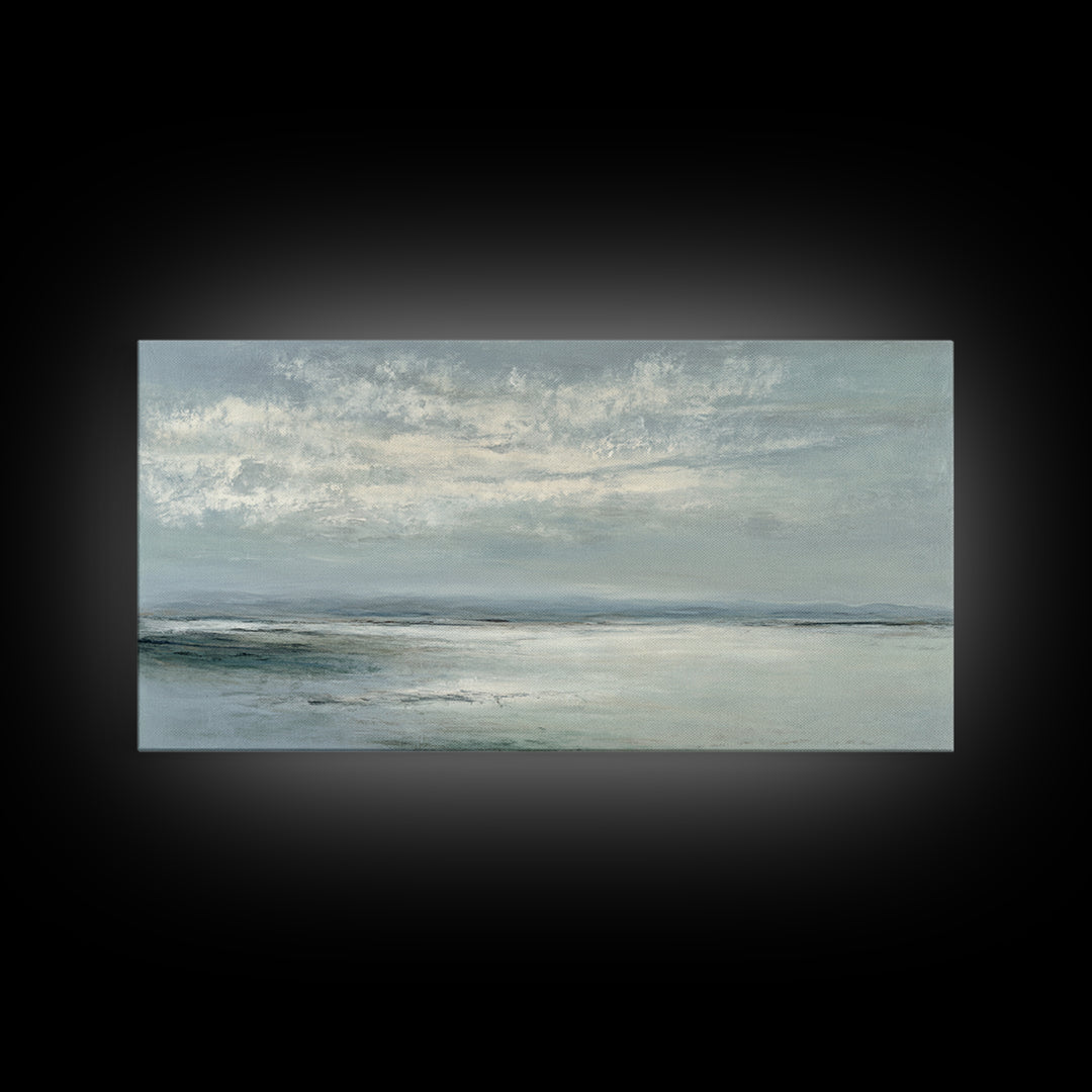 Large Neutral Landscape Canvas Print, Medical Office Art, Wall Art, Office Decor, Watercolor Art, Calm, Printable Card, MOA-2x1-36