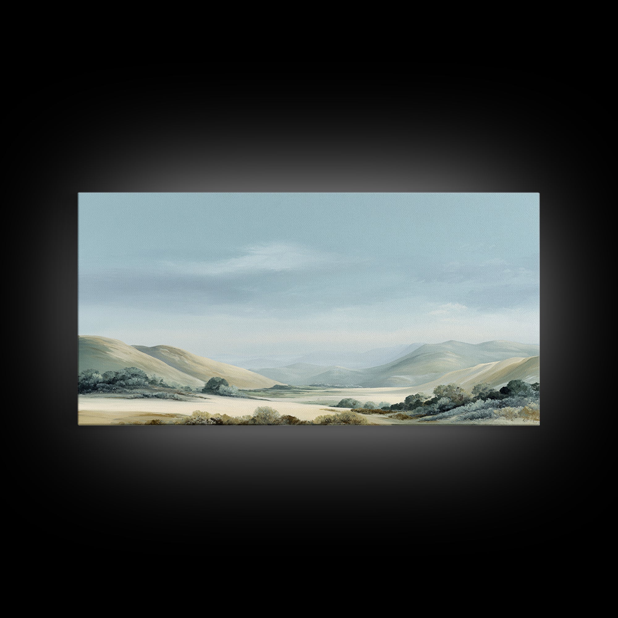 Large Neutral Landscape Framed Canvas Print, Medical Office Art, Digital Wall Art, Office Decor, Calm, Healthcare Wall Art, MOA-2x1-60