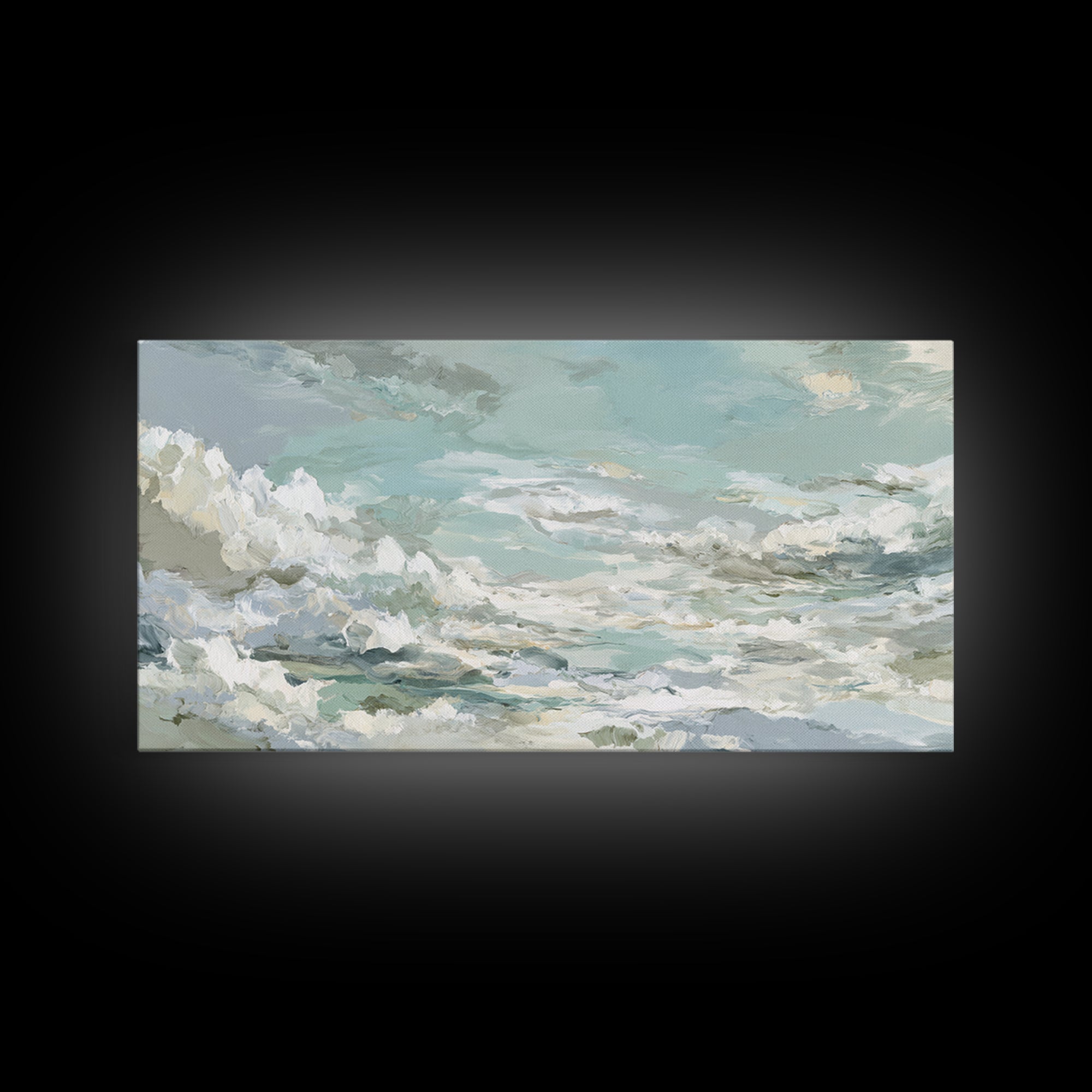 Sky and Cloud Scene Canvas Print, Medical Office Art, Medical Student Gift, Office Decor, Oil Painting, Calm, Anatomy Poster, MOA-2x1-77