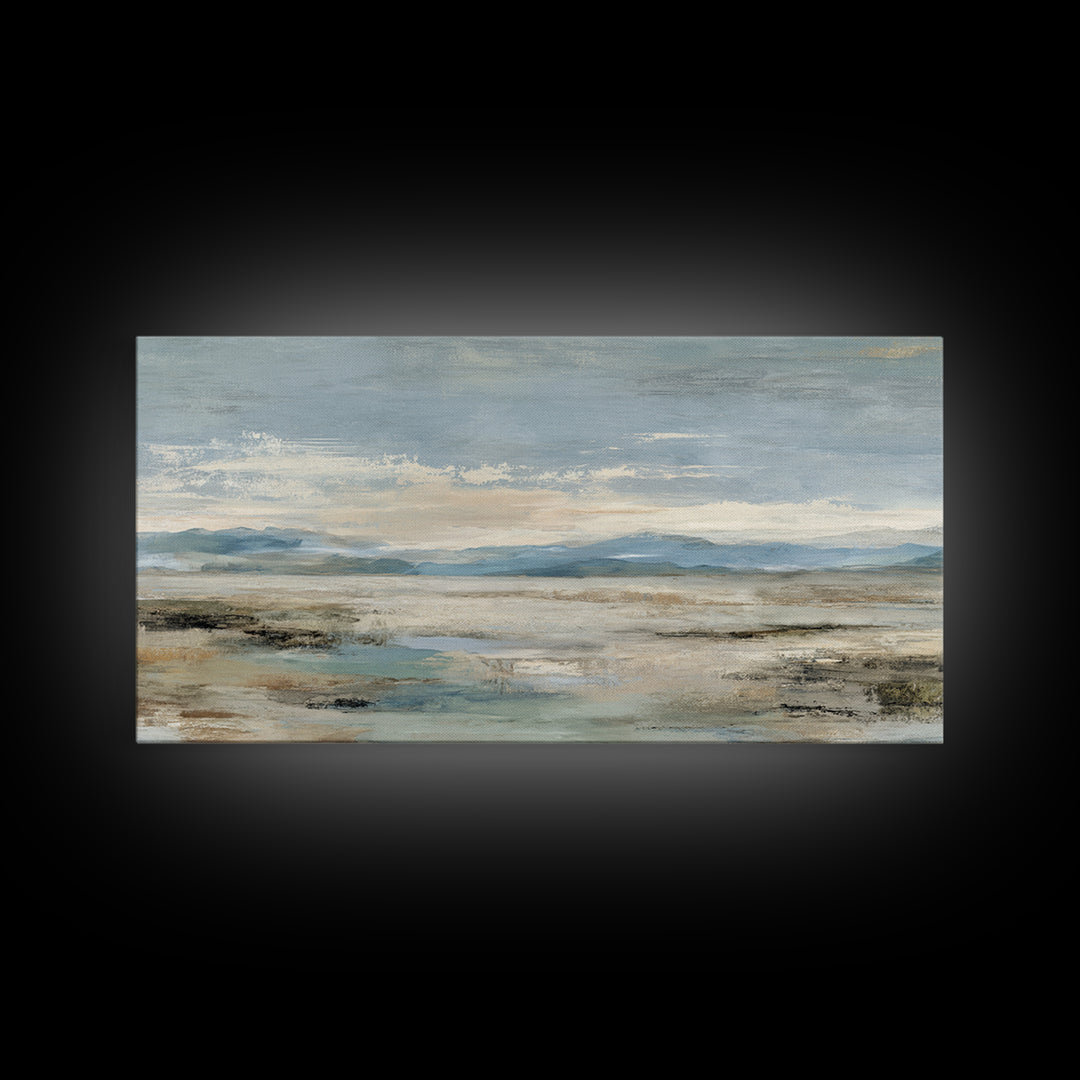 Large Neutral Landscape Framed Canvas Print, Medical Office Art, Brain Poster, Office Decor, Fine Art, Calm, Medical School, MOA-2x1-84