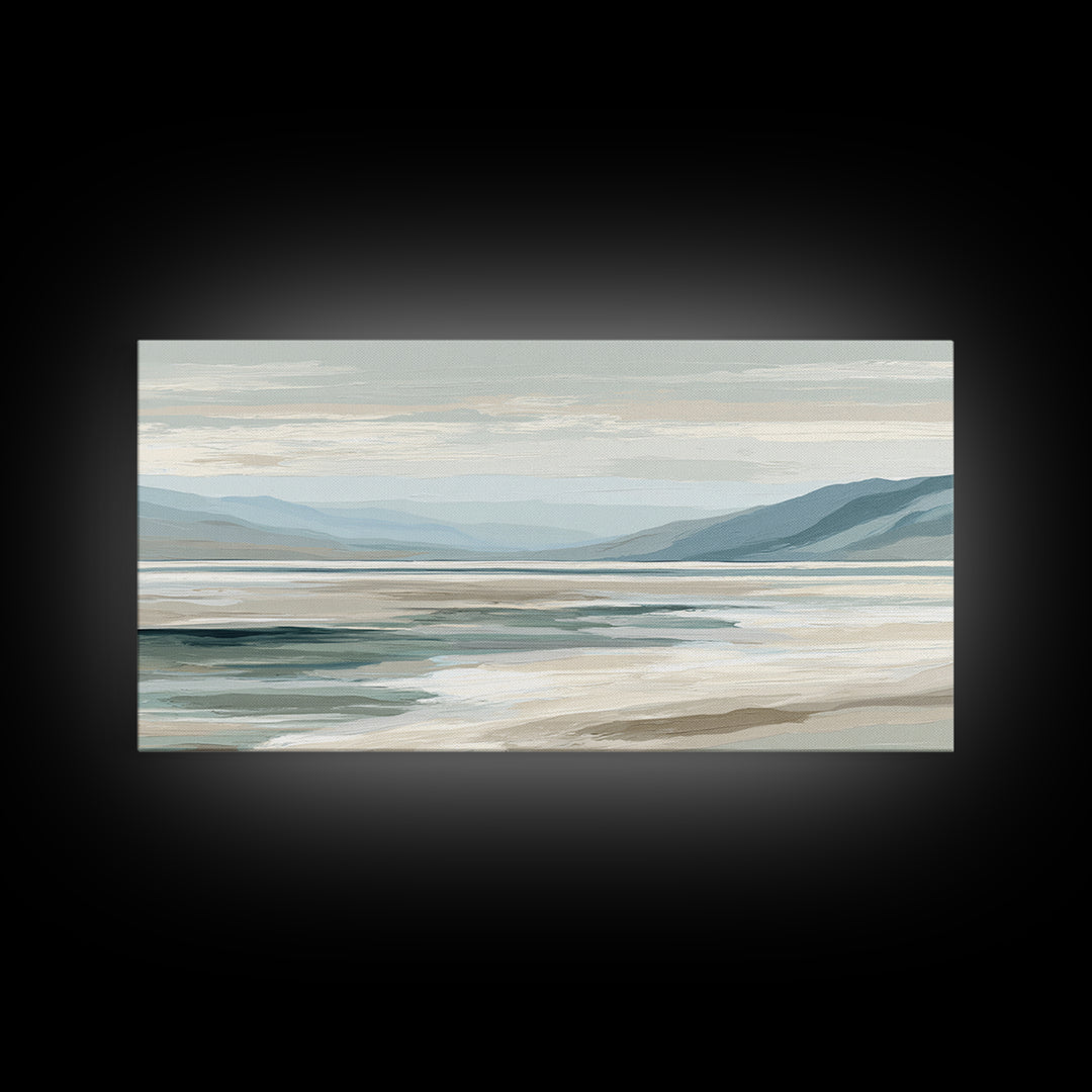 Peaceful Ocean Horizon Framed Canvas Print, Medical Office Art, Anatomy Poster, Office Decor, Fine Art, Calm, Modern Decor, MOA-2x1-96