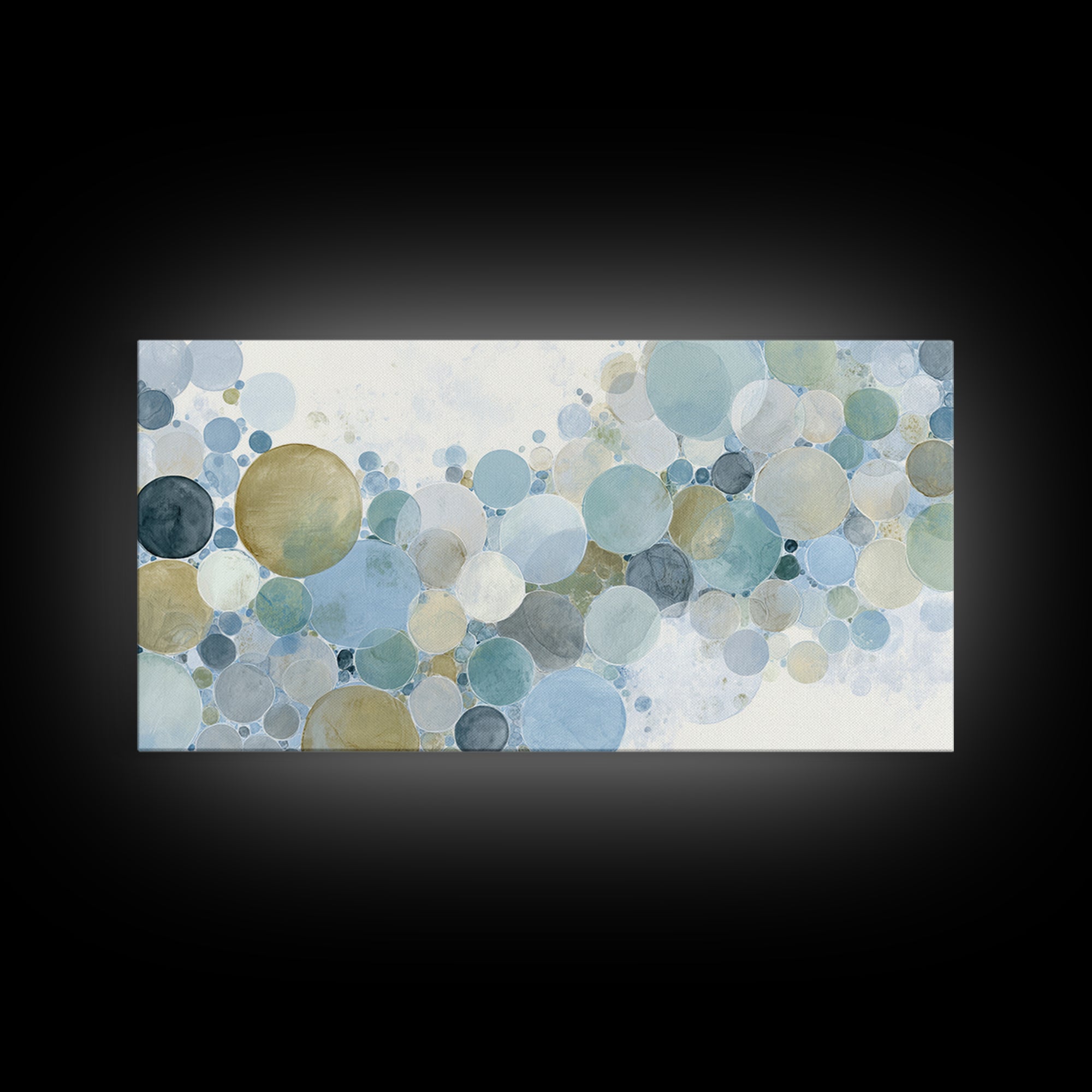 Abstract Cells and Circles as Soothing Pattern Framed Canvas Print, Medical Office Art, Printable Card, Office Decor, MOA-2x1-97