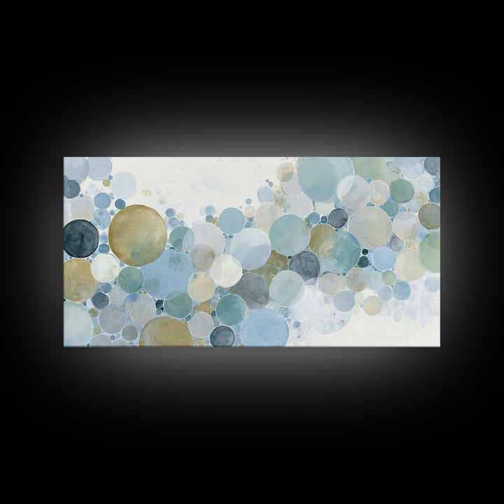 Abstract Cells and Circles as Soothing Pattern Framed Canvas Print, Medical Office Art, Printable Card, Office Decor, MOA-2x1-97