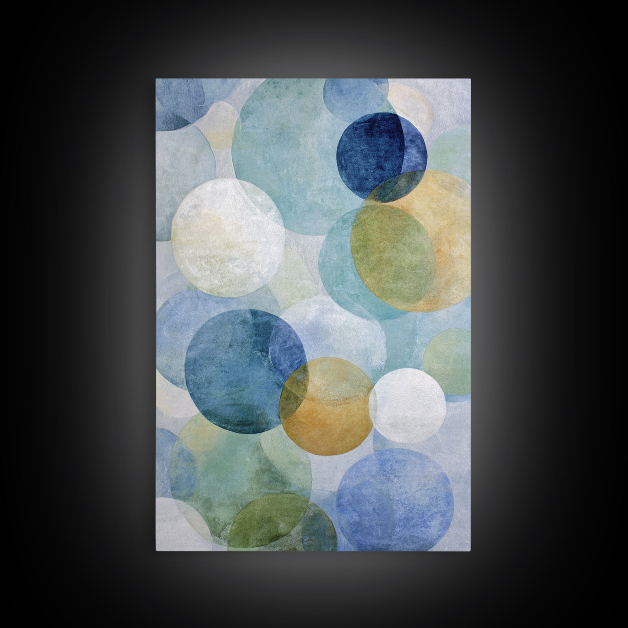 Abstract Cells and Circles as Soothing Pattern Framed Canvas Print, Medical Office Art, Digital Art, Office Decor, Abstract Art, MOA-2x3-13