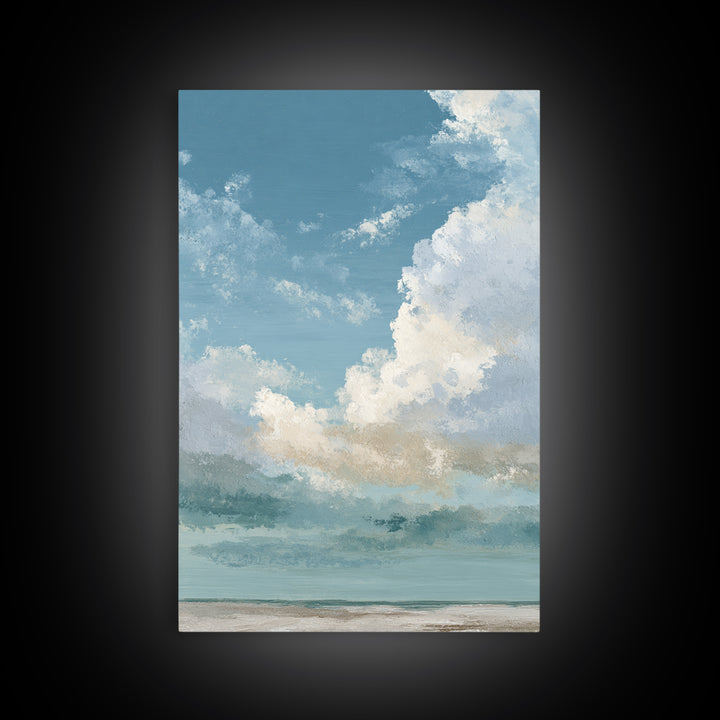 Sky and Cloud Scene Framed Canvas Print, Medical Office Art, Office Decor, Abstract Art, Calm, Anatomy Wall Art, MOA-2x3-17