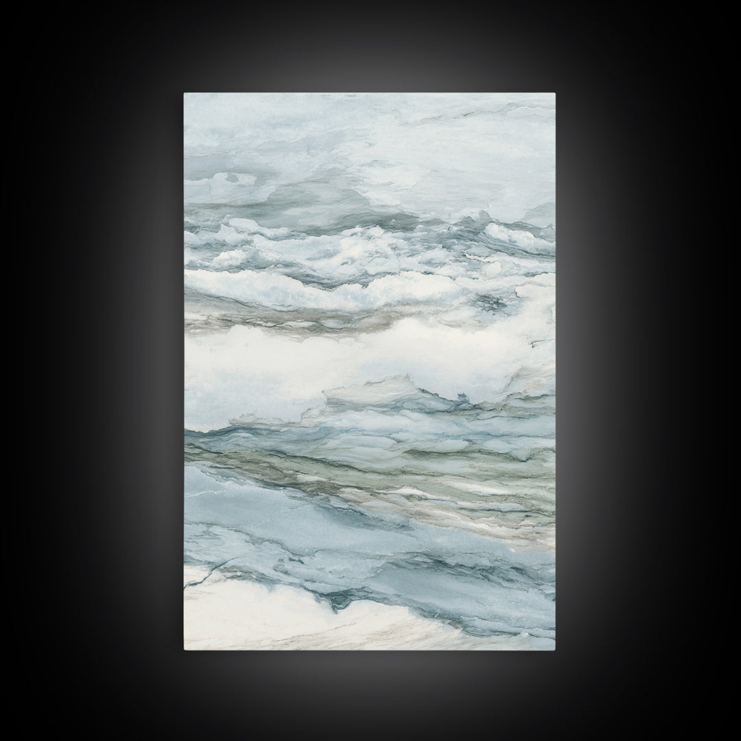 Subtle Marble Texture Framed Canvas Print, Medical Office Art, Science Art, Office Decor, Fine Art, Calm, Textured Painting, MOA-2x3-3