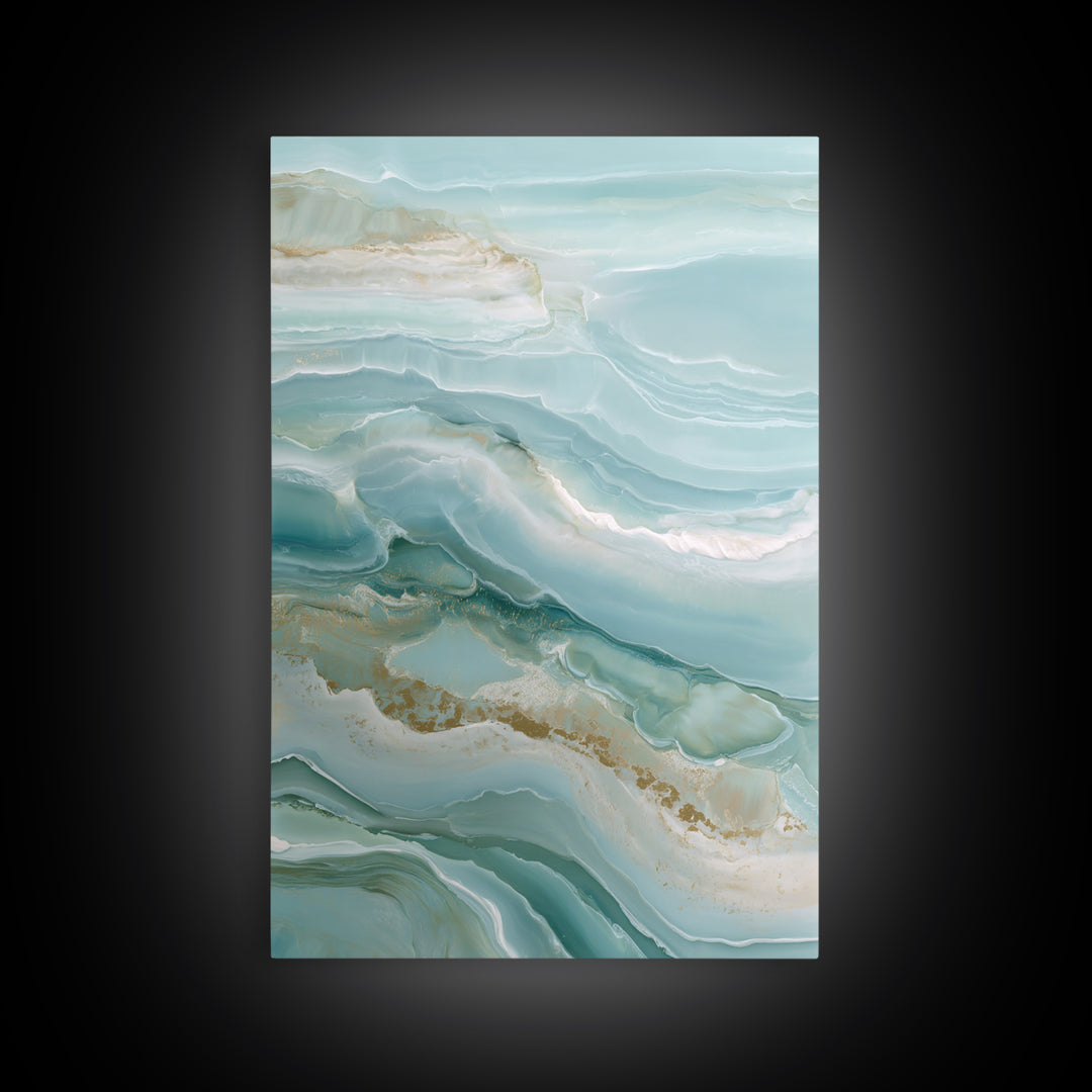 Calming Blue Abstract Framed Canvas Print, Medical Office Art, Medical Student Gift, Office Decor, Abstract Art, Calm, MOA-2x3-33
