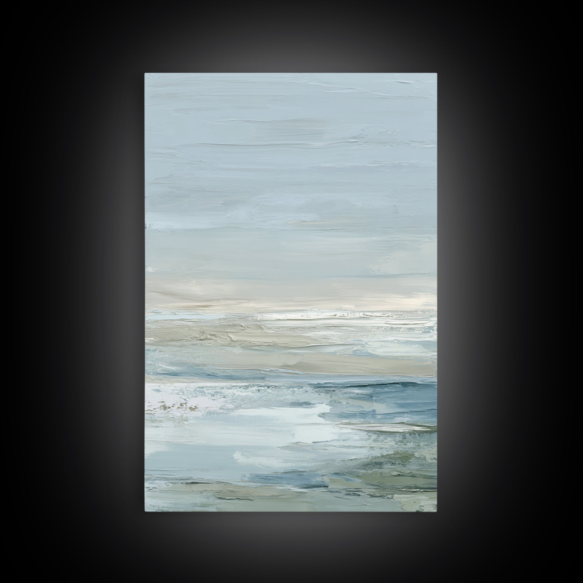 Soft Mountain Landscape Framed Canvas Print, Medical Office Art, Contemporary Art, Office Decor, Fine Art, Calm, Animal Art, MOA-2x3-34