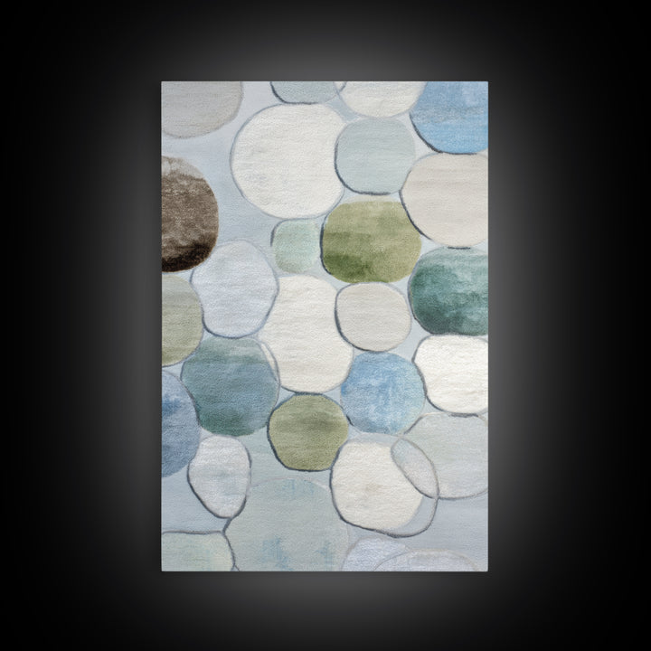 Abstract Cells and Circles as Soothing Pattern Framed Canvas Print, Medical Office Art, Digital Art, Office Decor, Abstract Art, MOA-2x3-37