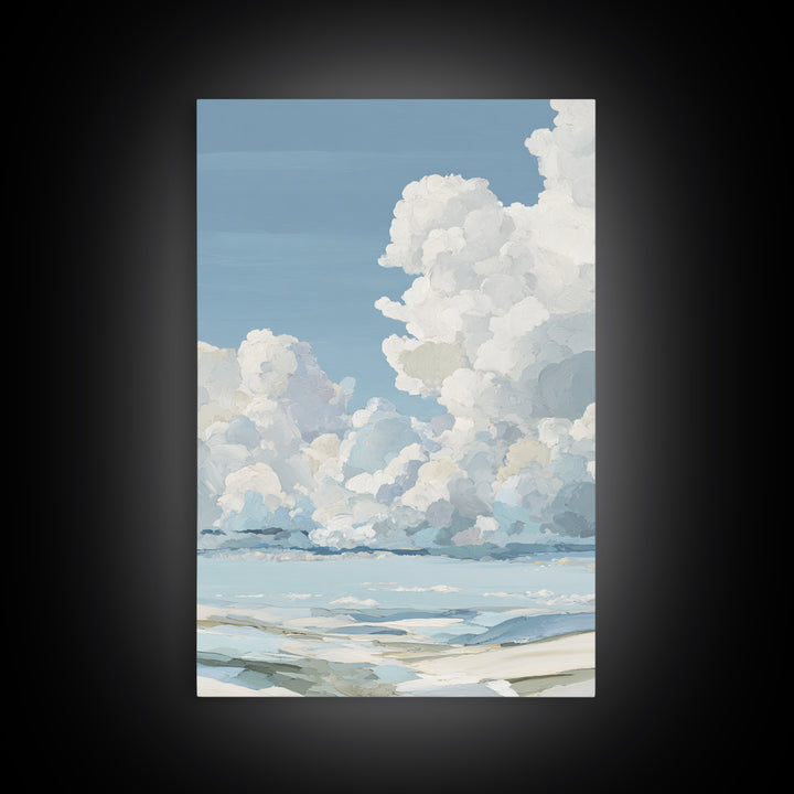 Sky and Cloud Scene Framed Canvas Print, Medical Office Art, Office Decor, Abstract Art, Calm, Anatomy Wall Art, MOA-2x3-41