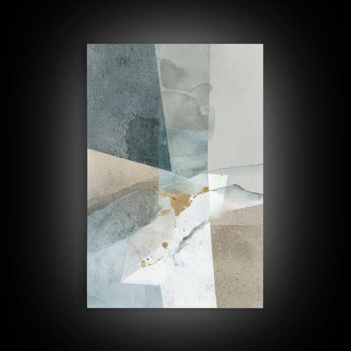 Clean Geometric Composition Framed Canvas Print, Medical Office Art, Room Decor, Office Decor, Abstract Art, Calm, MOA-2x3-42