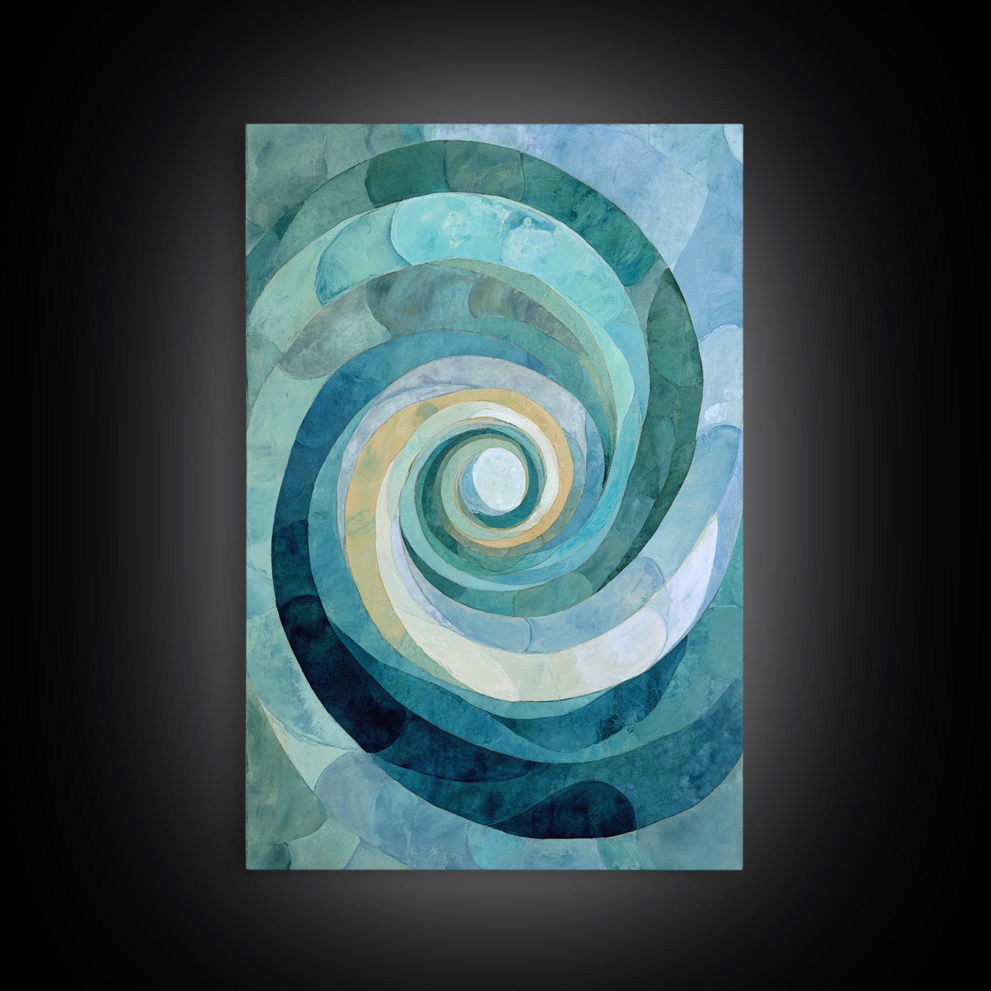 Abstract Healing Spiral Framed Canvas Print, Medical Office Art, Wall Art, Office Decor, Fine Art, Calm, Printable Card, MOA-2x3-47